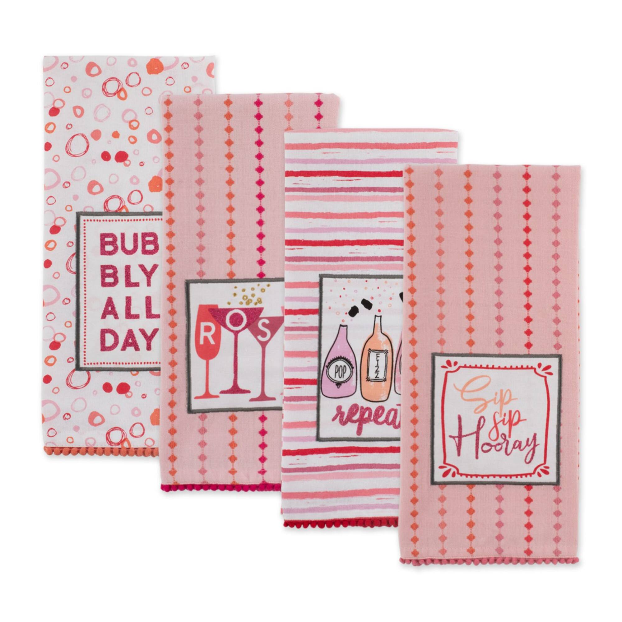 DII® Pop Fizz Sip Embellished Dishtowel Set